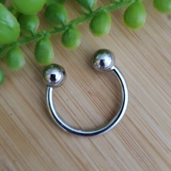 2/$25-Sterling Silver Ball Student Tipped Belly Ring Unused - Picture 2 of 7